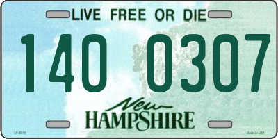 NH license plate 1400307