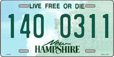 NH license plate 1400311