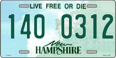 NH license plate 1400312