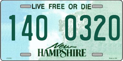NH license plate 1400320