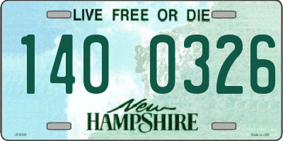 NH license plate 1400326