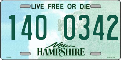 NH license plate 1400342
