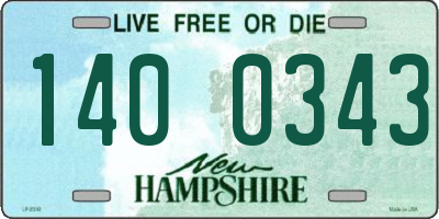 NH license plate 1400343