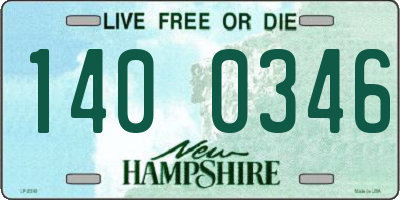 NH license plate 1400346
