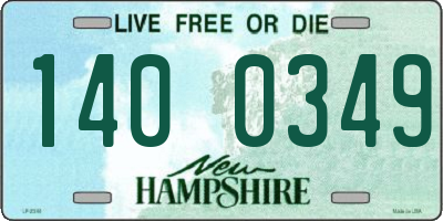 NH license plate 1400349