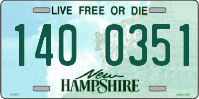 NH license plate 1400351