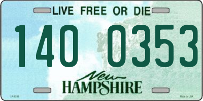 NH license plate 1400353
