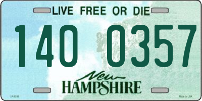 NH license plate 1400357