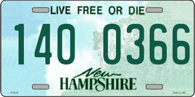 NH license plate 1400366