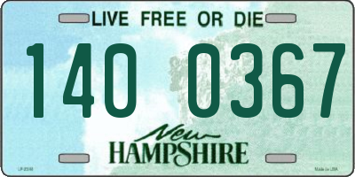 NH license plate 1400367