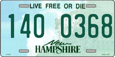 NH license plate 1400368