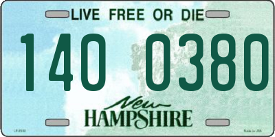 NH license plate 1400380