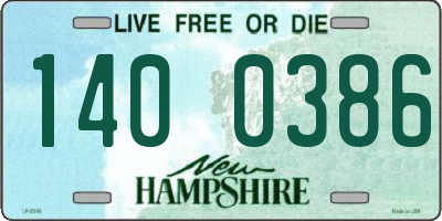 NH license plate 1400386