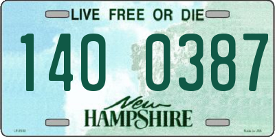 NH license plate 1400387