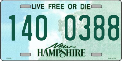 NH license plate 1400388