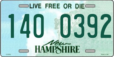 NH license plate 1400392