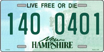 NH license plate 1400401