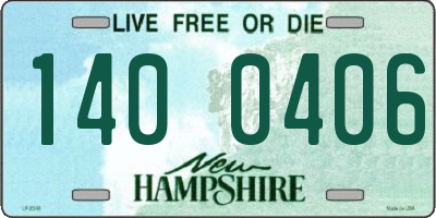 NH license plate 1400406