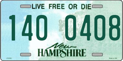 NH license plate 1400408