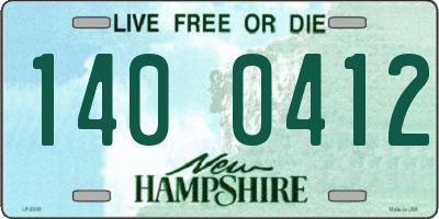 NH license plate 1400412