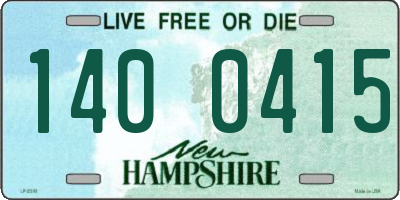 NH license plate 1400415