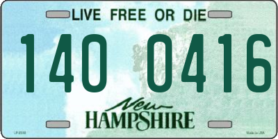 NH license plate 1400416