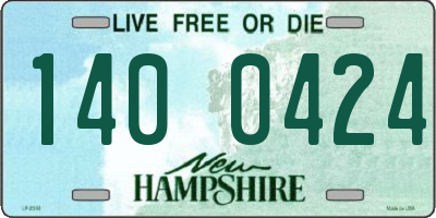 NH license plate 1400424