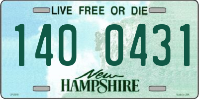 NH license plate 1400431