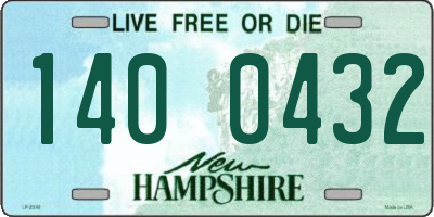 NH license plate 1400432