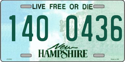 NH license plate 1400436