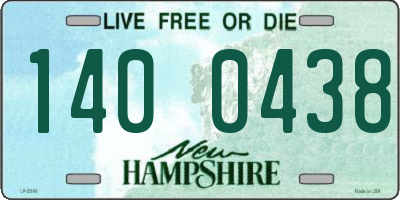 NH license plate 1400438
