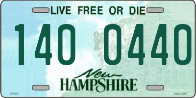 NH license plate 1400440