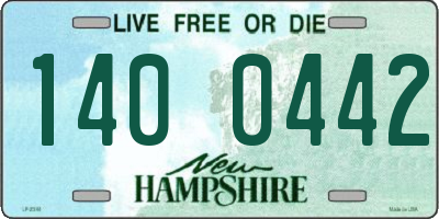 NH license plate 1400442