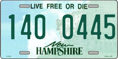 NH license plate 1400445