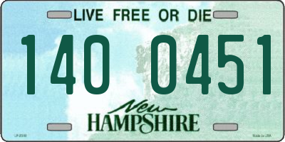 NH license plate 1400451