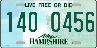 NH license plate 1400456