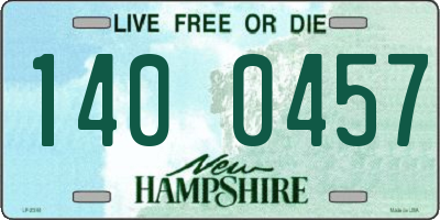 NH license plate 1400457