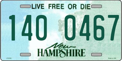 NH license plate 1400467