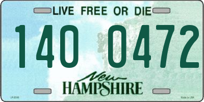 NH license plate 1400472