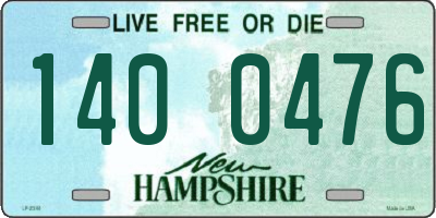 NH license plate 1400476