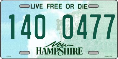 NH license plate 1400477