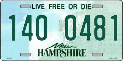 NH license plate 1400481