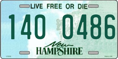 NH license plate 1400486
