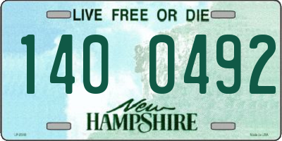 NH license plate 1400492