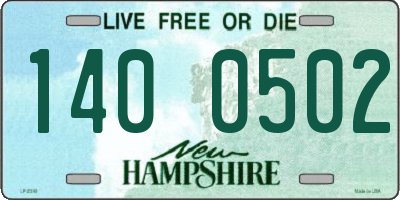 NH license plate 1400502