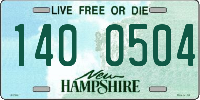 NH license plate 1400504