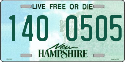 NH license plate 1400505
