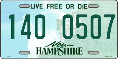 NH license plate 1400507