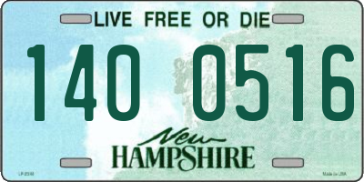 NH license plate 1400516