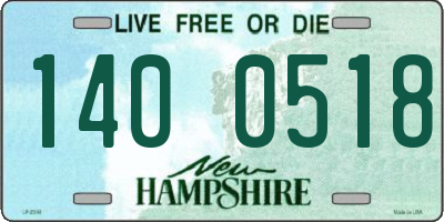 NH license plate 1400518